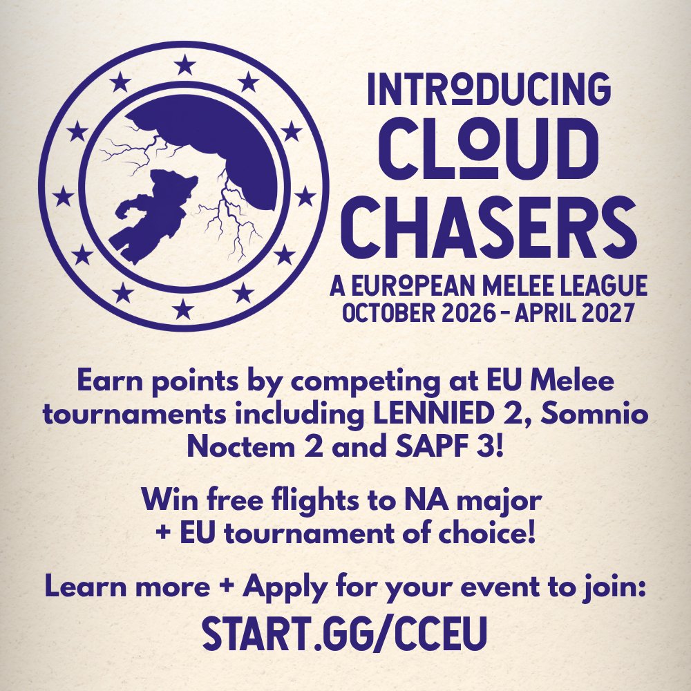 SmashEurope's tweet photo. Announcing Cloud Chasers - An EU Melee League https://t.co/QV9JD5cffF