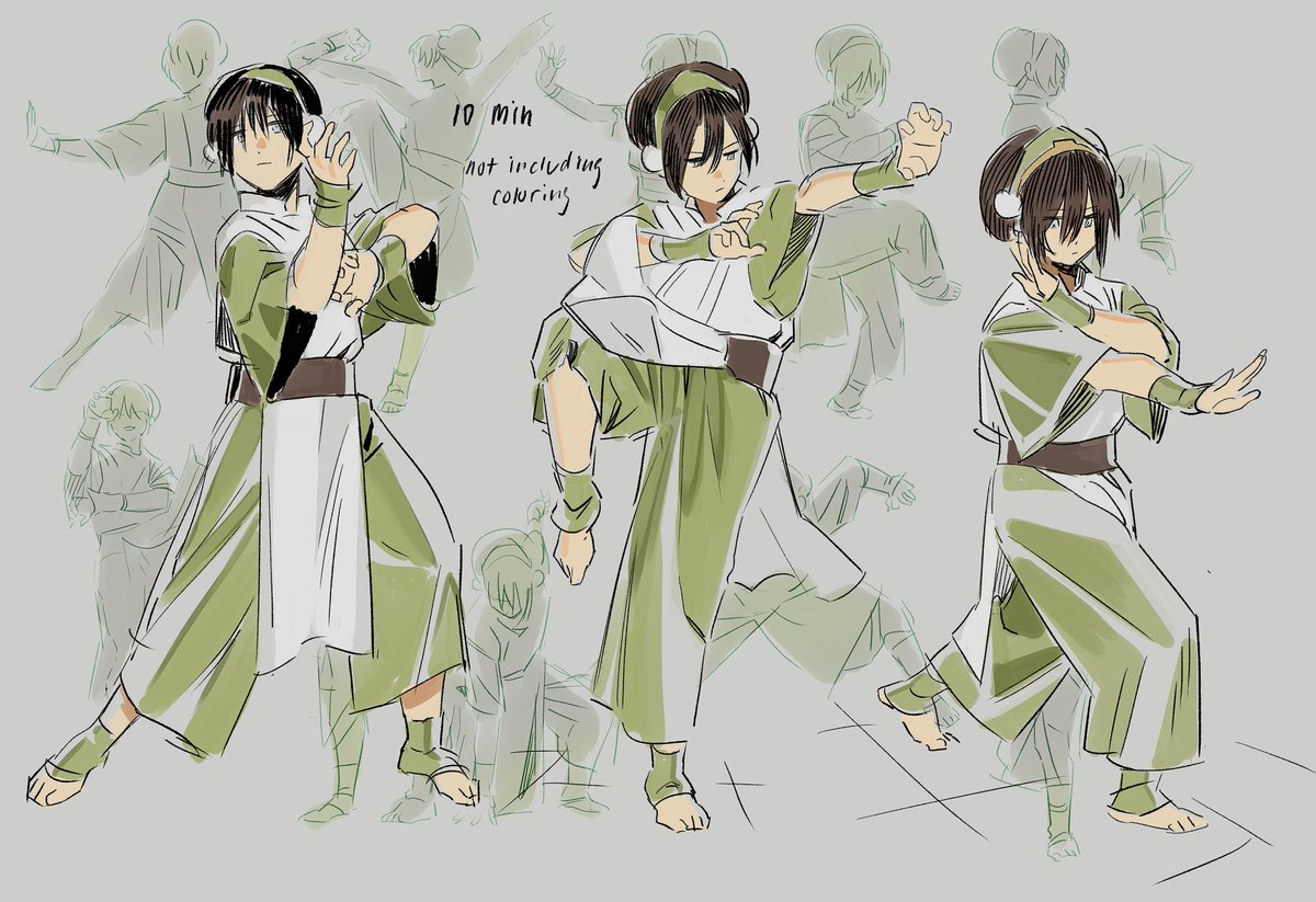 sabato__n's tweet photo. gesture drawing toph with @ZEET_studio https://t.co/RW7YW8HGgC