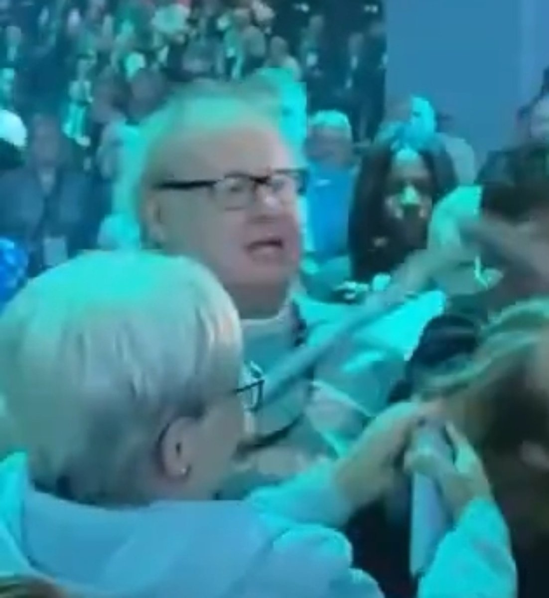 gingerrtom's tweet photo. BREAKING🚨: The man who assaulted two female protesters at Reforms conference has been identified. 

He is Stephen Cooling of Sutton, a Reform member who previously stood as a UKIP candidate in Erdington. https://t.co/dNH9hKtNHN