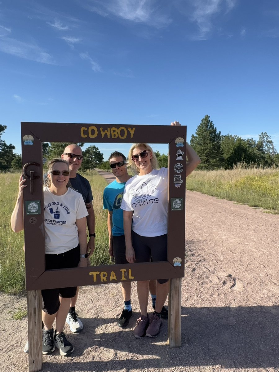 rdennisjr's tweet photo. Road trip to Sturgis, SD to friends with friends and our future retirement property. Random rail/trail bridge stretch out walk and the milky way from our friends deck. #roadtrip #friendcation https://t.co/ldCEfZqc6B