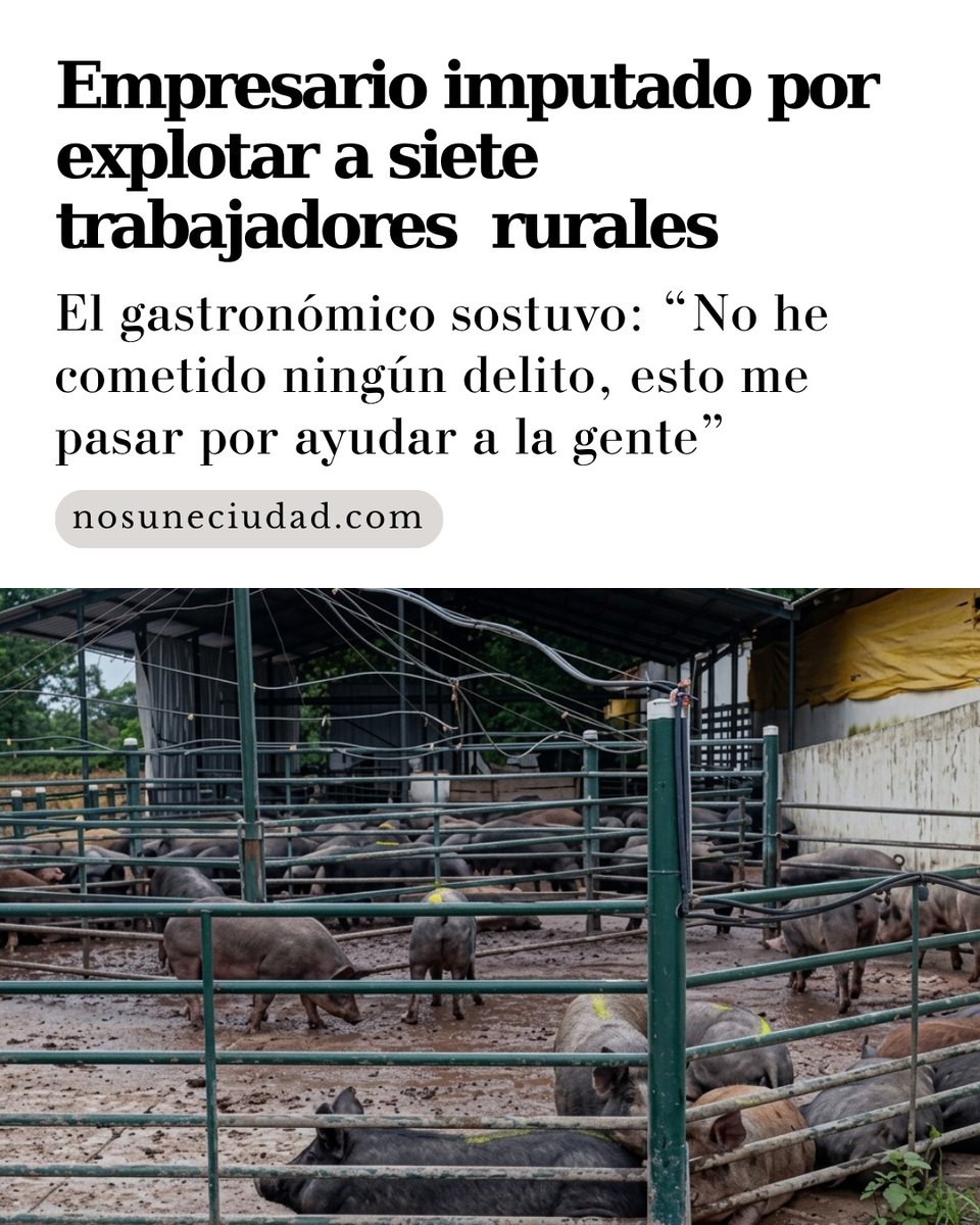 Ciudadnosune's tweet photo. Imputaron a un empresario en Salta por someter a trabajadores a condiciones deplorables de hacinamiento e insalubridad. La Justicia le prohibió salir del país mientras dura la investigación.
https://t.co/kr8soxVCYn https://t.co/nZJESQ6NOl