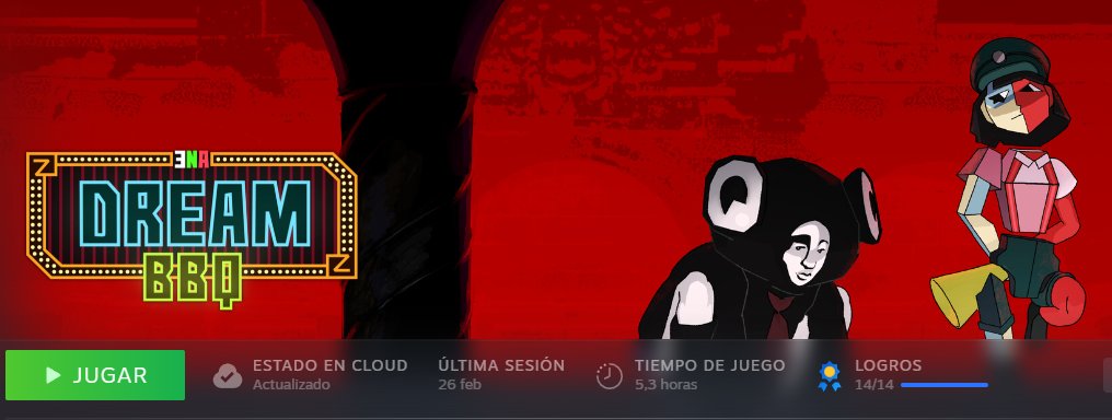 elperuanoxDd's tweet photo. Ena dream BBQ platinado 23/02/26. juego rarisimo y algo desconocido pero algo divertido y lo mas llamativo siendo su apartado artistico, su creador es peruano asi q chad https://t.co/Si1lxlUVSW