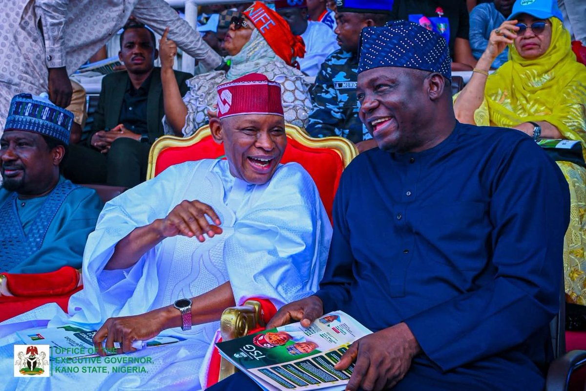 nentawe1's tweet photo. KANO IS APC! 
What an electrifying moment today at the Sani Abacha Stadium, Kano, as we welcomed a political tsunami into the All Progressives Congress (APC)!

I joined thousands of party faithful and supporters to receive former Kano State Governor and former Senator representing Kano South, Senator Kabiru Ibrahim Gaya (Mai Al-Ummah), alongside Senator Rufa’i Sani Hanga, associates of Dr. Nasiru Yusuf Gawuna, and over 100,000 defectors from various political parties into our great party.

The sheer size, enthusiasm and energy of the gathering were unmistakable: the APC is expanding, consolidating and growing stronger in Kano.

This is more than a rally. It is a powerful statement about where the political momentum is heading ahead of 2027.

The message from Kano is loud and clear:

APC is ready. Kano is ready. Nigeria is ready.

Forward ever! 🇳🇬💪🏽
APC — Renewed Hope, Stronger Together.
