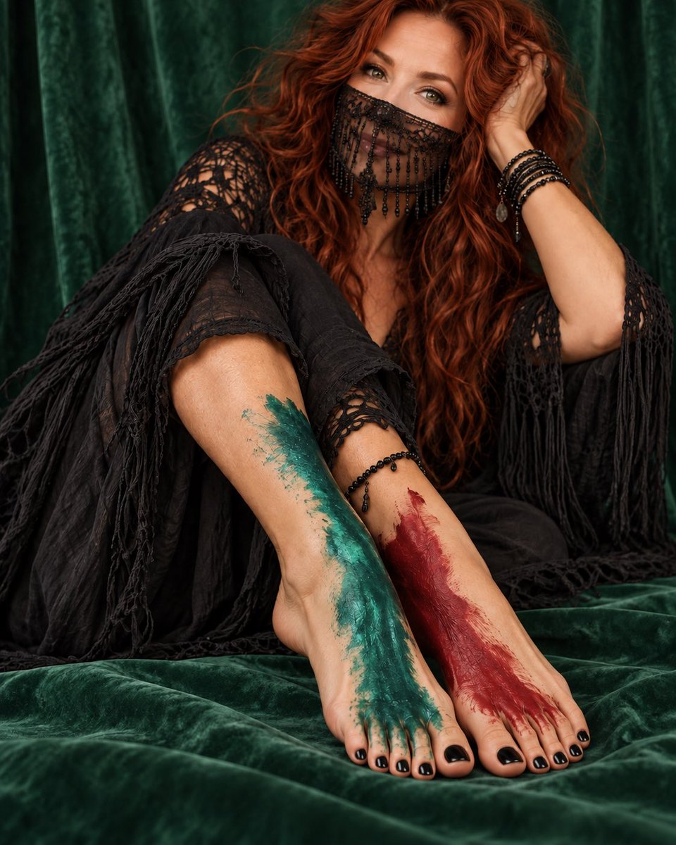 RavenOnHerToes's tweet photo. Foot Painting: My Feet Are the Canvas

Emerald and crimson. Every brushstroke becomes part of the story, turning bare feet into a living work of art. Why paint on an ordinary canvas when Raven can become the masterpiece? 🖤

#FootPainting #MyFeetAreTheCanvas #RavenOnHerToes https://t.co/dpLhFvMAzs