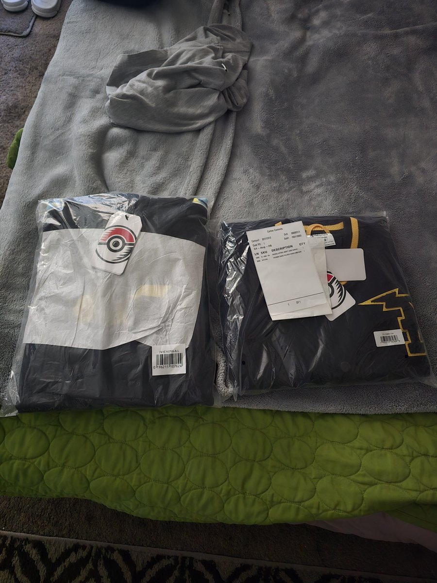 InstinctGian's tweet photo. Just Got My Pokemon Jacket And Sweater https://t.co/xvsTV7OlvG