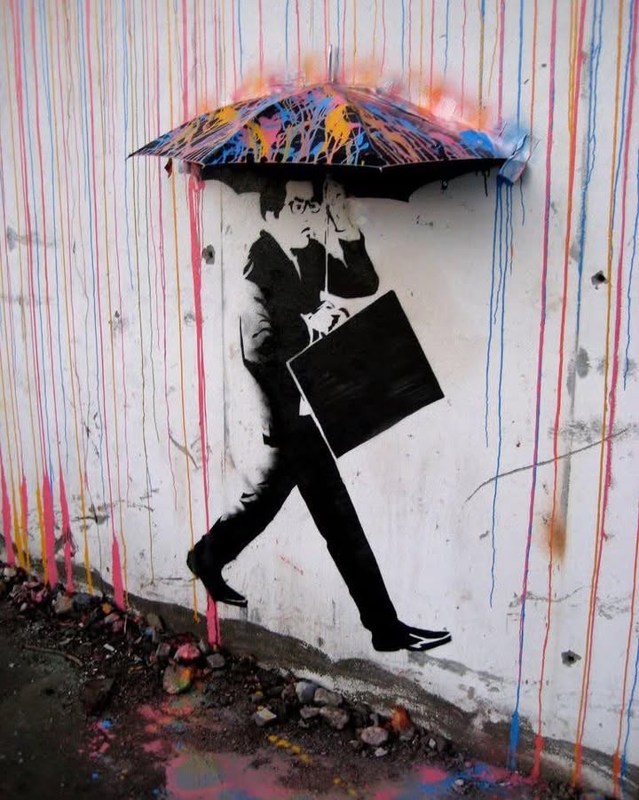 Imagein8's tweet photo. Summer Rain ☔️ v/ 📸 Urban Street Art 
#UrbanArt #StreetArt #SummerRain #CityVibes https://t.co/BqRQzY67xQ