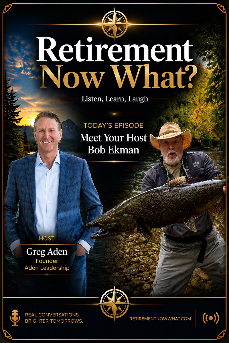 BobEkman's tweet photo. Just launched a new Podcast called “Retirement. Now What?”.  No sponsors or not trying to sell anything. The truth is that no two people see retirement the same way.  Great guests…storytelling and full range of topics…personal re-invention, financial planning, hobbies, travel, adventure, volunteering, spiritual and more.  New episode on YouTube!