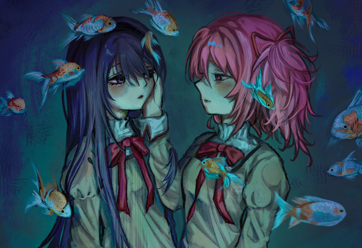 vonakyu's tweet photo. homura n madoka https://t.co/1x7pePOZ2U