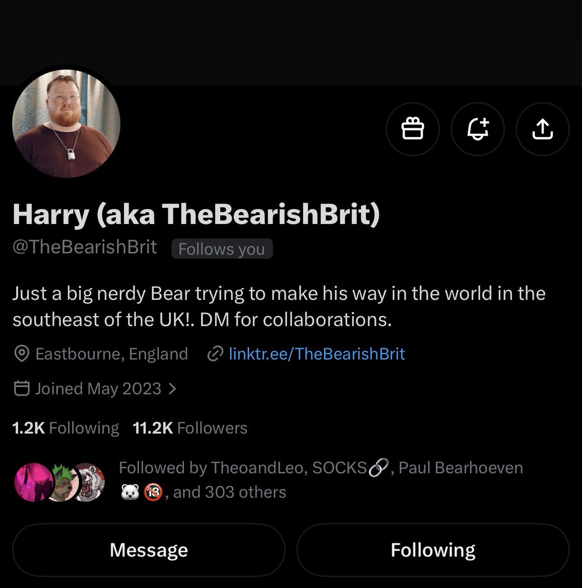 PowerBoar's tweet photo. Hey everyone. Just wanted to let you all know that @TheBearishBrit has been compromised. Please don’t respond to their DM. https://t.co/ZxiPXZuif9