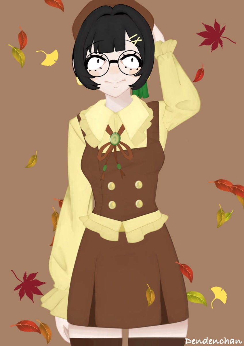 gu5qzf's tweet photo. @Denden31415 季節外れですが、！秋が似合う女でんでんちゃん！！🍂
先ほどは間違えて写真だけ貼ってません��した、笑
#50人イラフト　#でんでんちゃんのイラスト https://t.co/3YCKOK05UX