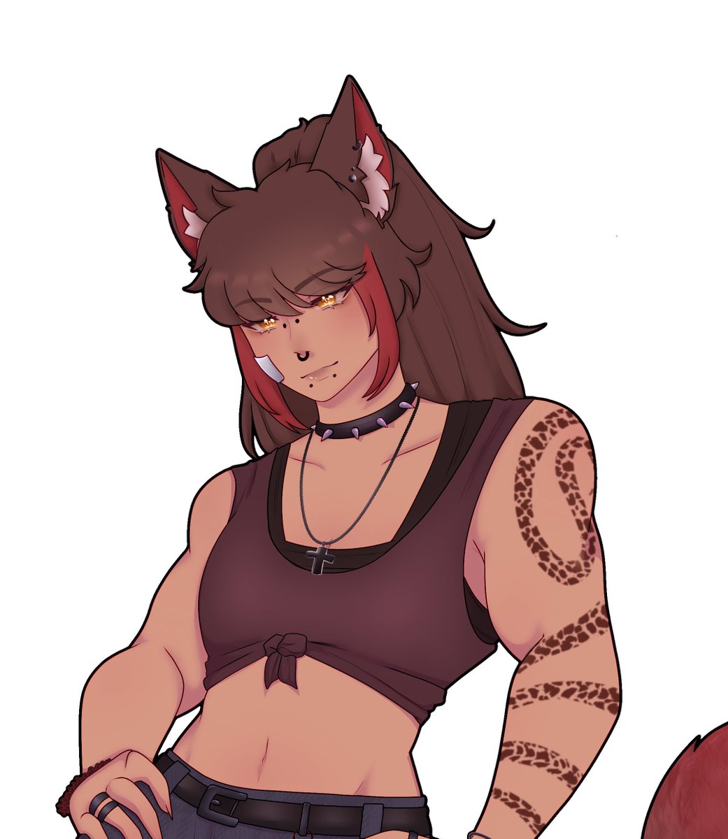 Arbiter_Nania's tweet photo. @EverestSpryteVT @squirrelygame20 Nania "arbiter" Redmane. The trans butch hellhound and owner of the interdimensional bar, Hellions Rest. raunchy, feral, loyal. part time pit fighter, VA and full time menace! https://t.co/knnDzr7ESU