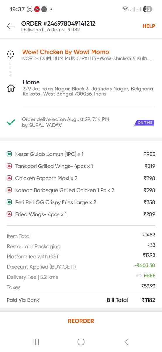 nritya97294's tweet photo. @Swiggy @Swiggy is fraud https://t.co/CECsYwUgjQ