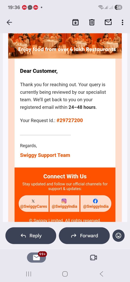 nritya97294's tweet photo. @Swiggy @Swiggy is fraud https://t.co/CECsYwUgjQ