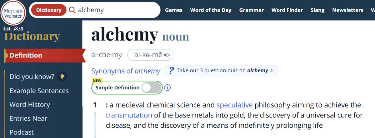 lolninja83's tweet photo. @CAlexandrosGT @vibola @BeastOfFlowers @_girlarchive Dictionary definition of Alchemy. Still a science. https://t.co/sQvfxkXGYU