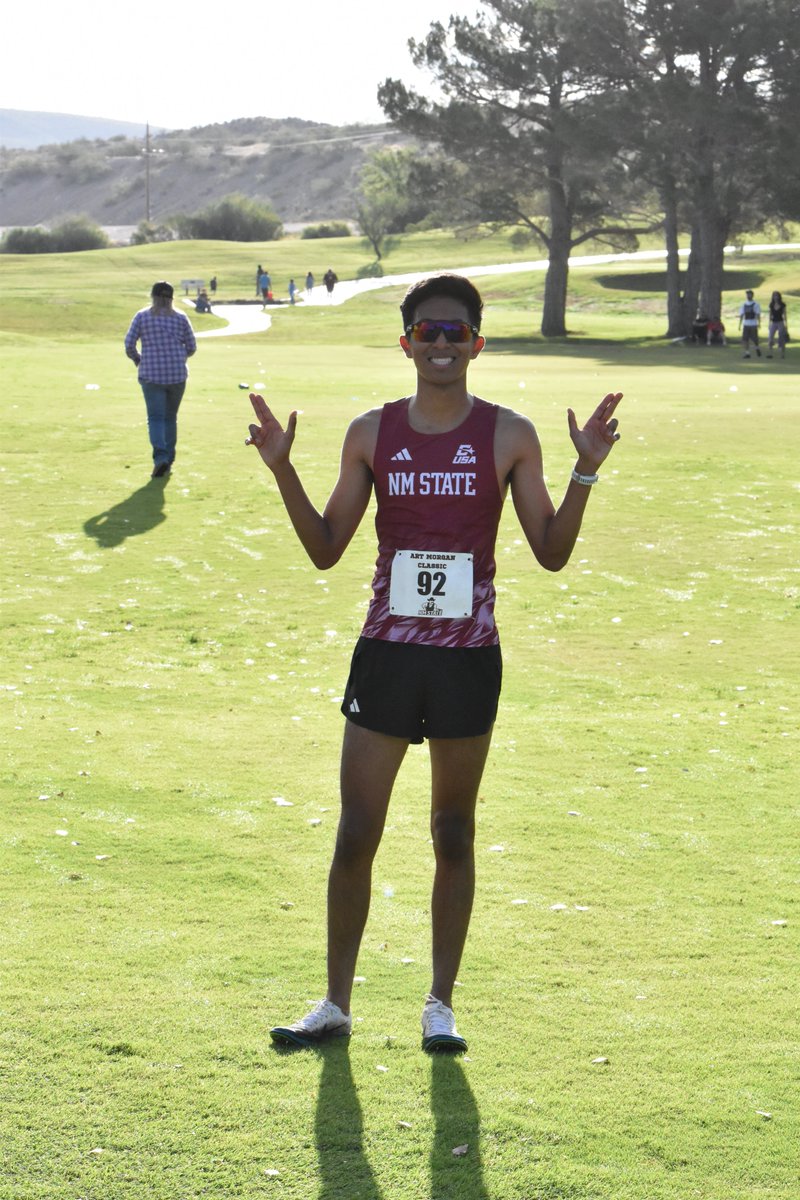 azulpeter's tweet photo. Michael's First XC Race of the season.  1st year as a grad student at NMSU.
#GoAggies https://t.co/HzshKBzUlZ