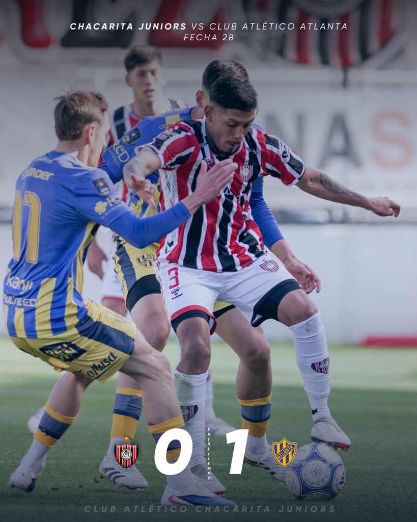 ChacaOficial's tweet photo. #JuegaChaca 🇾🇪 | ⏱️ ¡Final del Primer Tiempo!

#Chacarita 0-1 #Atlanta

#120AñosDeAmor
#Este2026SoloSocios https://t.co/vIclzIh9IK