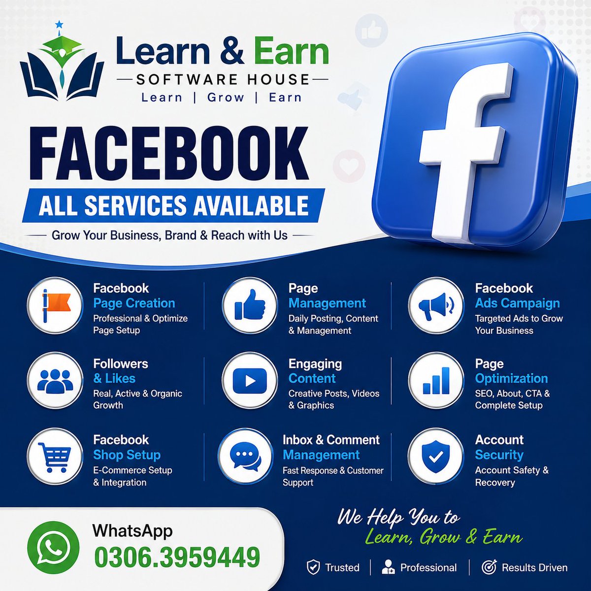 sayedFayyazHus3's tweet photo. 🚀 Grow Your Business on Facebook!

From Page Creation &amp; Management to Facebook Ads, Content, Optimization, Shop Setup &amp; Security — we provide complete Facebook solutions.

📲 WhatsApp: 0306-3959449
Learn • Grow • Earn 💙 https://t.co/tILJddrWcd
