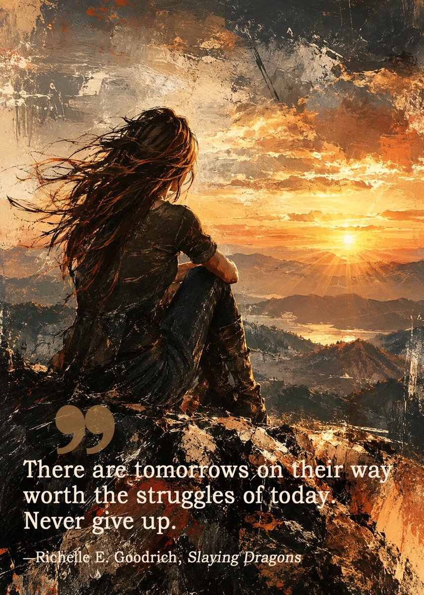 REGoodrich's tweet photo. As hard as life feels right now, it will not stay that way. Things always change. Don't give up; it will all be worth it at some point.
#richellegoodrichdotcom #SlayingDragons #AmazonBooks #books #quotes #bookquotes #bookexcerpt https://t.co/XLgEtocZ70