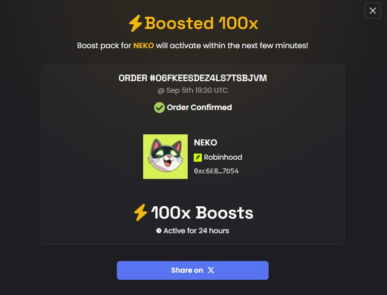 _ArtificialNeko's tweet photo. Just Paid 100x Dexscreener boost for Artificial Neko! https://t.co/NObfmTGw7i