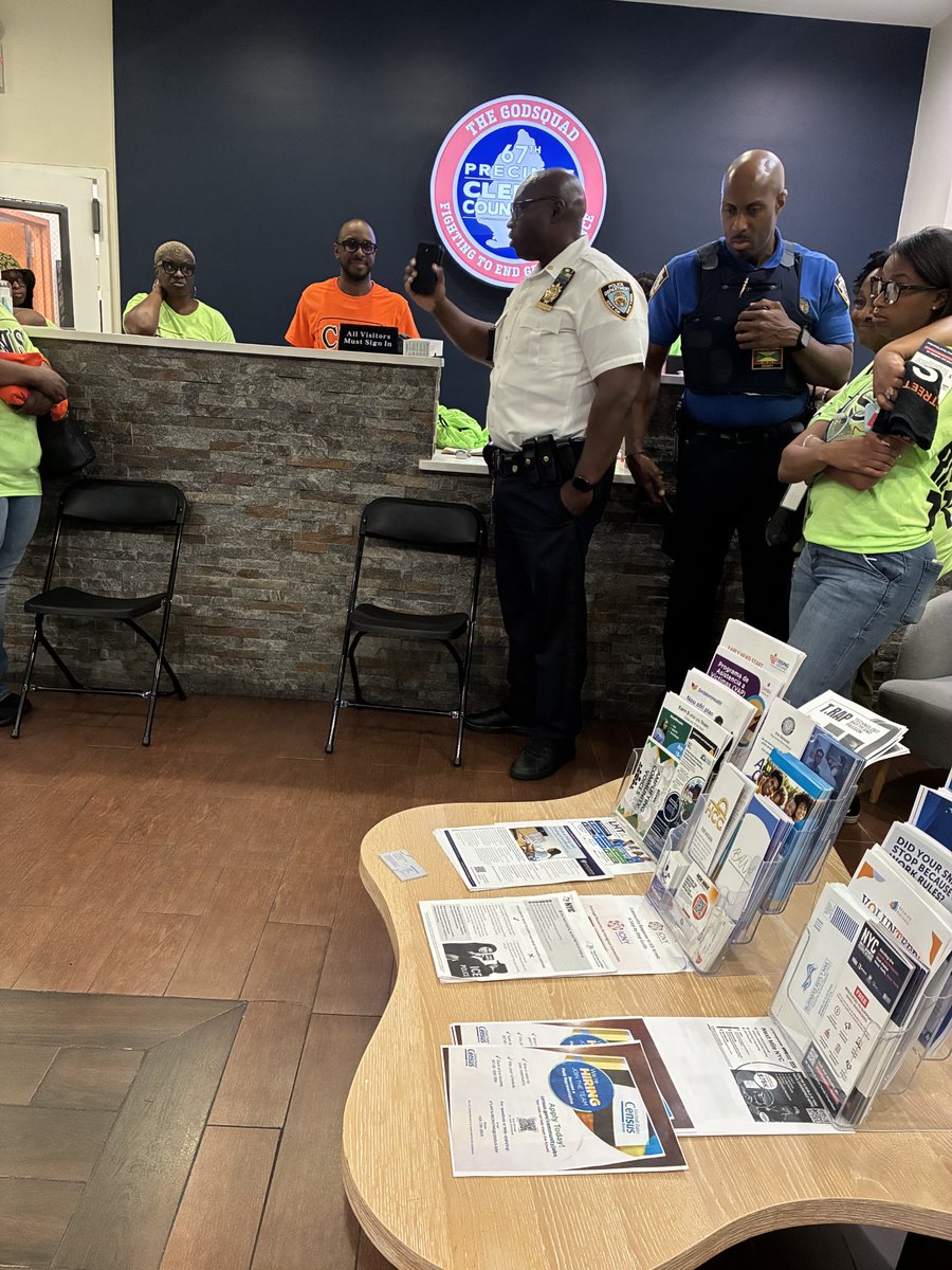 NYPD67Pct's tweet photo. A quick stop at the 67th Precinct Clergy Council before the festivities begin. Thank you for the important work you do in our community. https://t.co/aHvOtHcczh