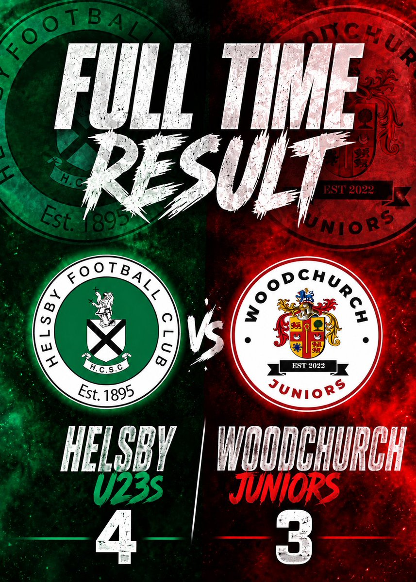 WchurchJnrsWC26's tweet photo. A very disappointing performance from us sees us fall to a last minute 4-3 defeat. Take nothing away from @HelsbyFC though, as we didnt lead once in the game and equalising each time we went behind. The biggest disappointment was making it 3-3 with 90 seconds to go https://t.co/osnImHwj7U