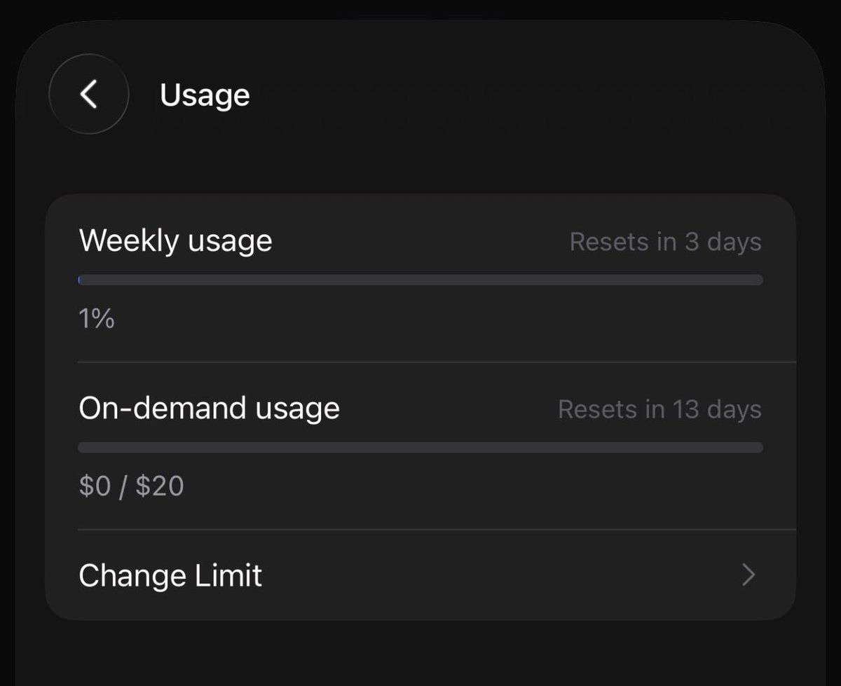 htetmyat's tweet photo. One thing @Bot gets right: a usage reset restores your balance without moving the existing weekly reset date. I wish ChatGPT handled resets this way too. https://t.co/yWbgdBrX8h