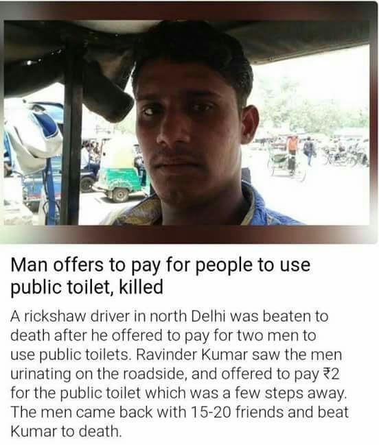 Slatzism's tweet photo. A while back there was an Indian rickshaw driver who was beaten to death by a bloodthirsty mob because he asked people to stop pissing on the street.

The issue with indians is they don’t just cause problems, they actively despise anyone who tries to solve those problems because it’s an unacceptable izzat loss.

Solving a problem requires the problem to be acknowledged and the behavior that caused the problem to be addressed, and they simply can’t do that. They’d sooner lie to your face that there is no problem, even if it’s apparent to everyone. Anyone who has done business with an Indian at any level has probably encountered this personally.

It’s a completely incurable cultural psychology and it completely explains why India is the way it is.