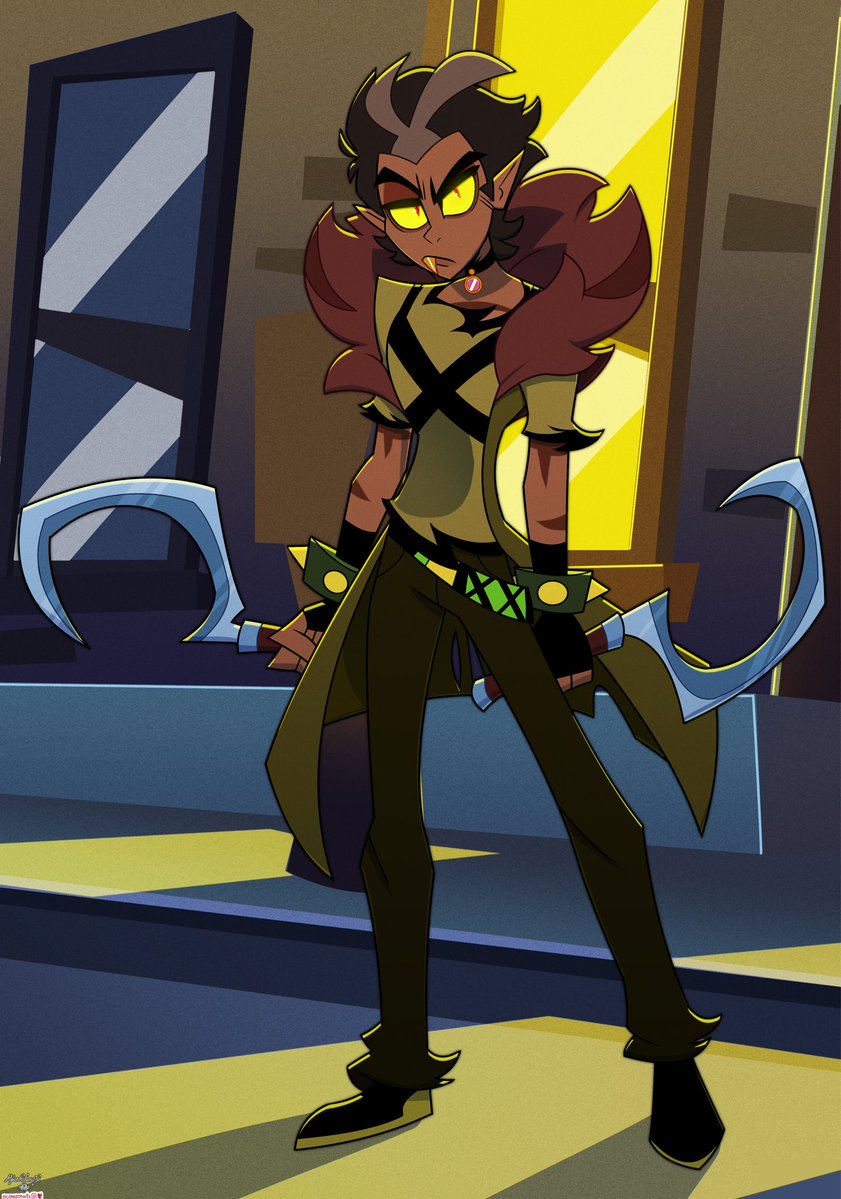 CorazonArts's tweet photo. Human #Aless variant! And yes he will have some adventures on Earth! #thedoormanau #hazbinhotelfanart #helluvaboss #hazbinhotel #hazbinhotelfanart https://t.co/V0q6oFoJCu