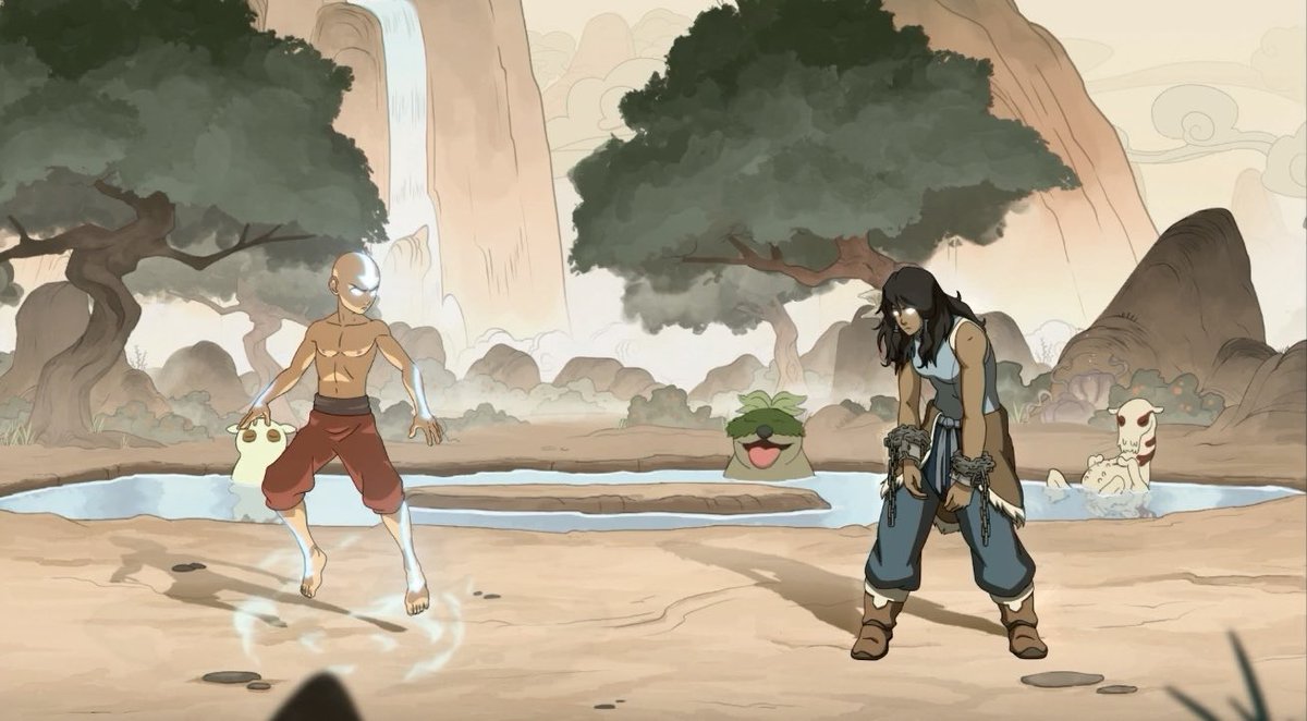 Exal7ed's tweet photo. New designs for Avatar State Aang &amp; Nightmare Korra https://t.co/VLVriP5bFB