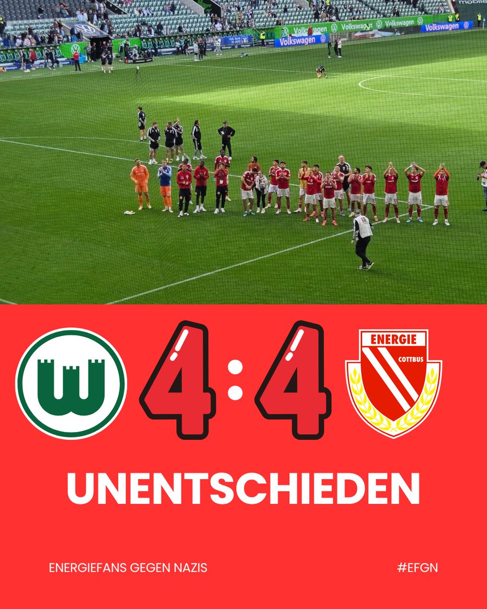 energiefans's tweet photo. Was für ein Auftritt von @Nur_Energie!
In #Wolfsburg alles reingeworfen, gekämpft bis zur letzten Sekunde und gezeigt, was in diesem Team steckt. Genau dafür lieben wir den #FCE! 🔴⚪️
Gänsehaut. Stolz. Energie.
#EFGN #FCE #NurCottbus #Cottbus #Wir #WOBFCE #2Liga https://t.co/q8ivWtww7K