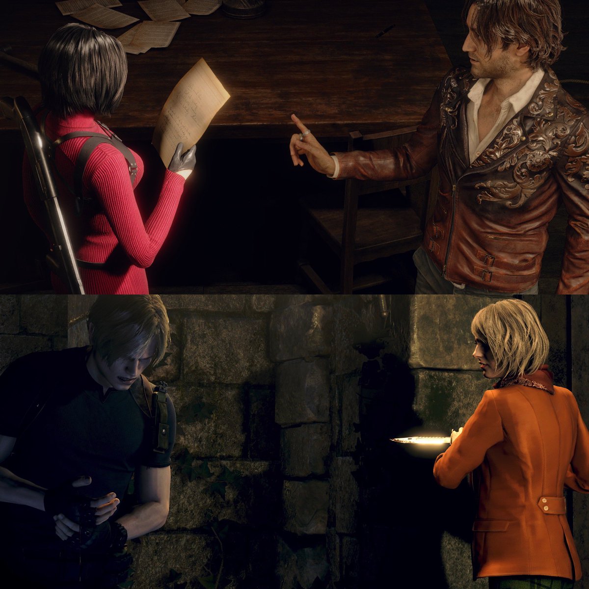 Danieloch18's tweet photo. Los dúos de Resident Evil 4 Remake 😁 #ResidentEvil #Capcom #ResidentEvil4 https://t.co/GfAkr060ii