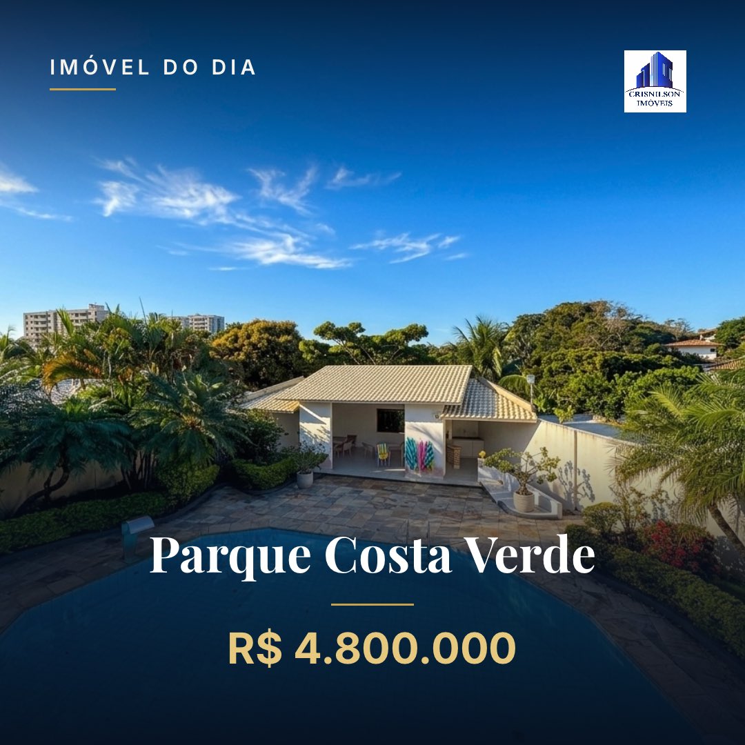 crisnilsonimob's tweet photo. Raridade | Parque Costa Verde, Salvador

550m² em terreno de 1.158m² | 4 suítes | energia fotovoltaica | piscina | espaço gourmet | condomínio com infraestrutura excelente | localização privilegiada | 4 vagas.

💰 R$ 4.800.000

Saiba mais: https://t.co/SVVqnUroIn⁠

#AlphavilleSalvador #ImoveisSalvador #ImoveisDeLuxo #CasaDeLuxo #crisnilsonimoveis