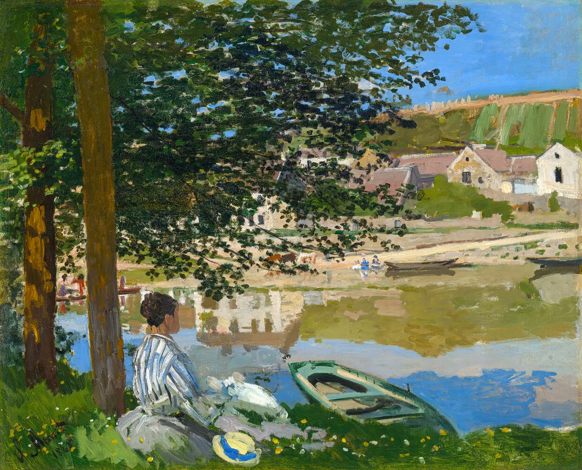 NovemaDigital's tweet photo. Claude Monet - On the Bank of the Seine, Bennecourt (1868) https://t.co/LBN1Ke5SRs