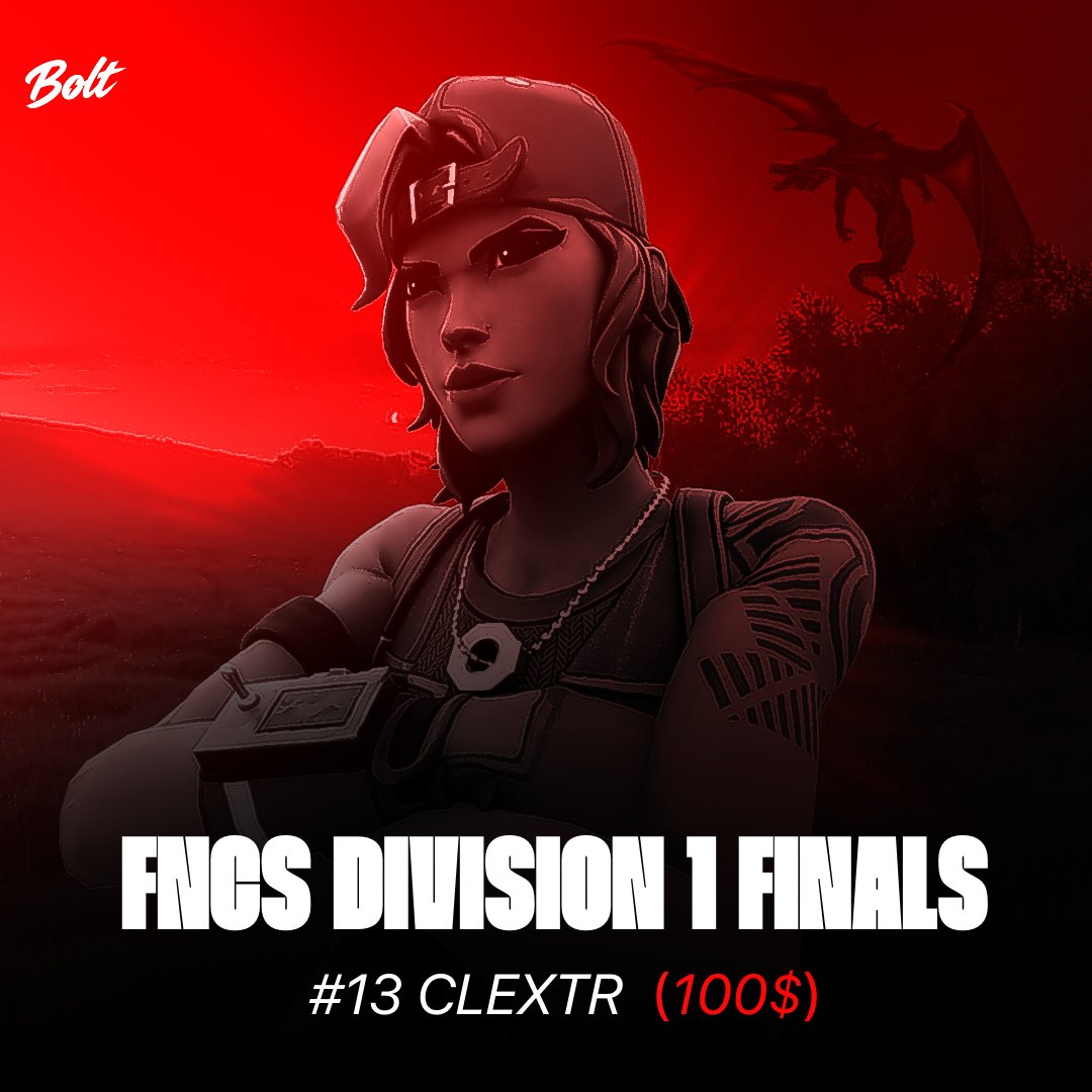 BoltESP_'s tweet photo. Huge congratulations To Our Player For the Great Preformance in the FNCS DIVISION 1 FINALS ⚡️

@clextr_ 

#lightofbolt https://t.co/NzmDj9X0po