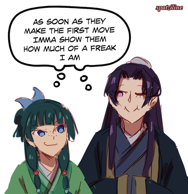 spatziline's tweet photo. Literally Jinshi and Maomao #theapothecarydiaries #kusuriyanohitorigoto https://t.co/achjXFTsgS