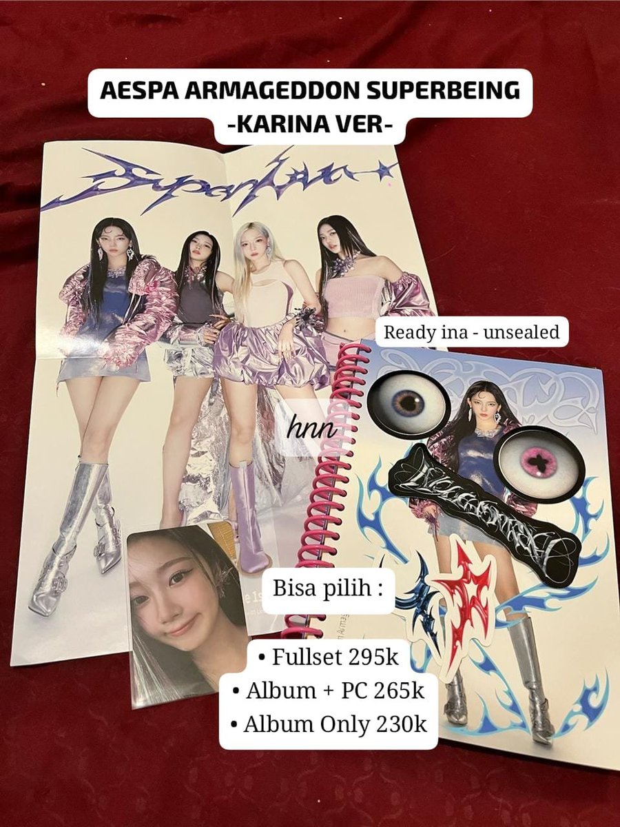 mysonexol_'s tweet photo. @lapakaespa Kak kalo masih cari, aku ada Karina Ver, nego aja gpp,baru ku buka banget sealnya buat liat pc nya, no damage kl kknya masih cari dm aku ya https://t.co/pfemWKEpnW
