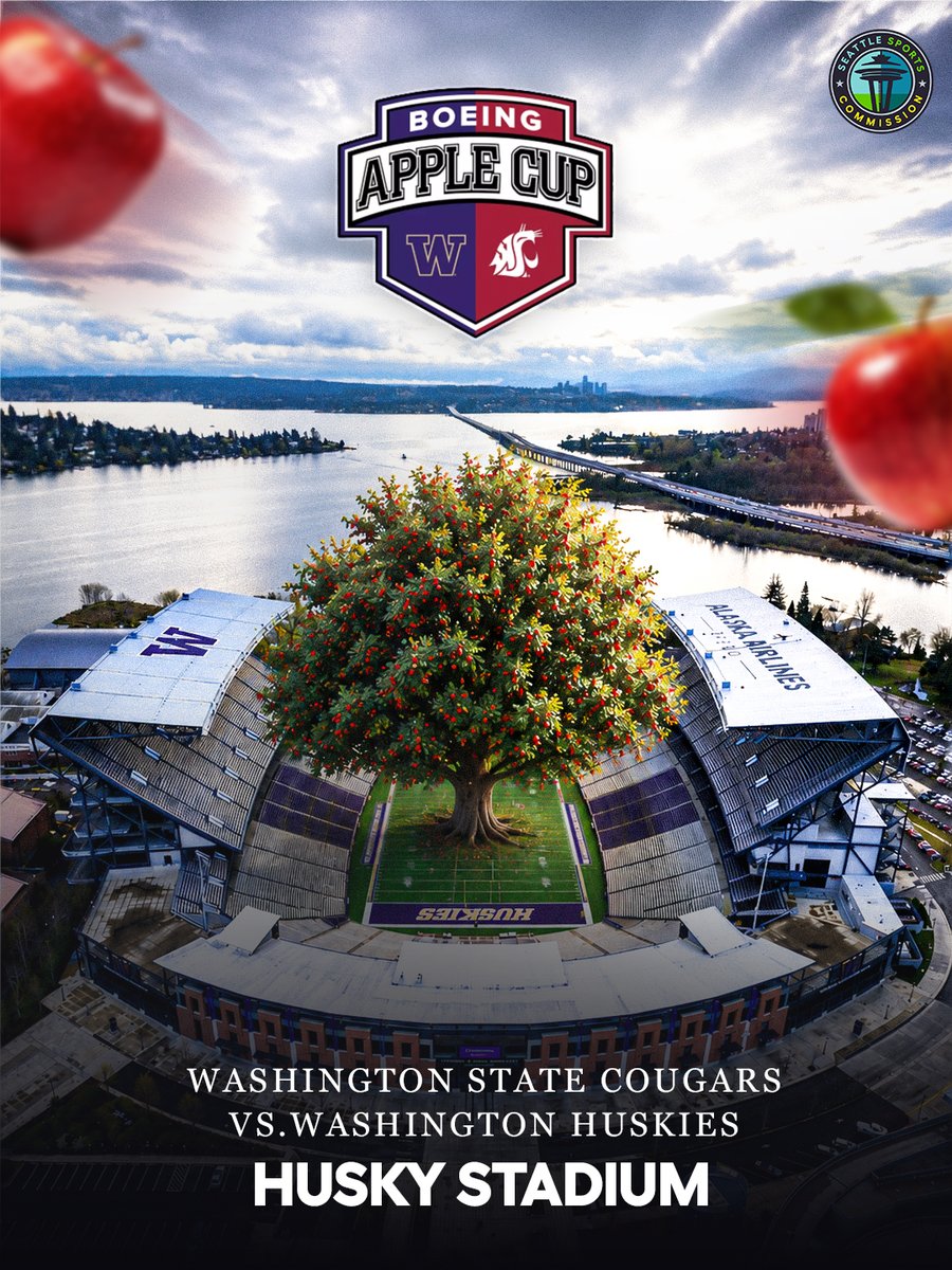 SeattleSC's tweet photo. One of the best rivalries in college football is back this weekend. 🍎🏈
📍 Husky Stadium
🗓 Sunday, Sept. 6
⏰ 1 PM Kickoff
📺 NBC
A new season. A familiar rivalry.
Who takes home the Apple Cup this year? 👀 https://t.co/JlBpSYmzLn