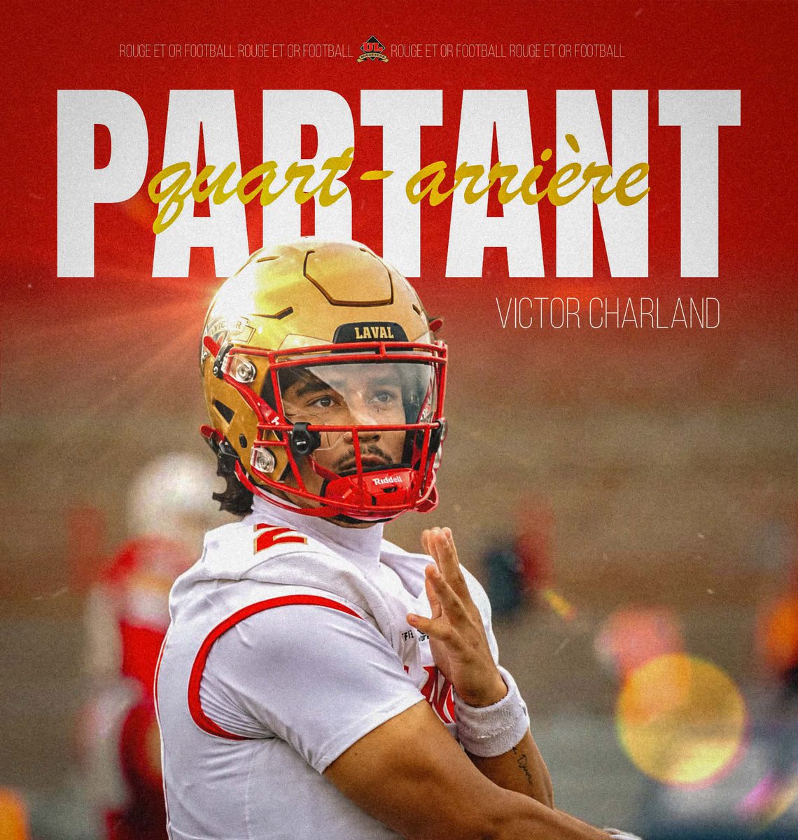 MediaSportsQC's tweet photo. Votre Quart-Arrière partant pour le match d’ouverture de ce soir 🔥

Primeur de Richard Boutin - JDQ. 
Graphique de @Eti_Dumas 

#Quebec #GoLaval #RougeEtOr #FTF #football https://t.co/BBPew8v0tn