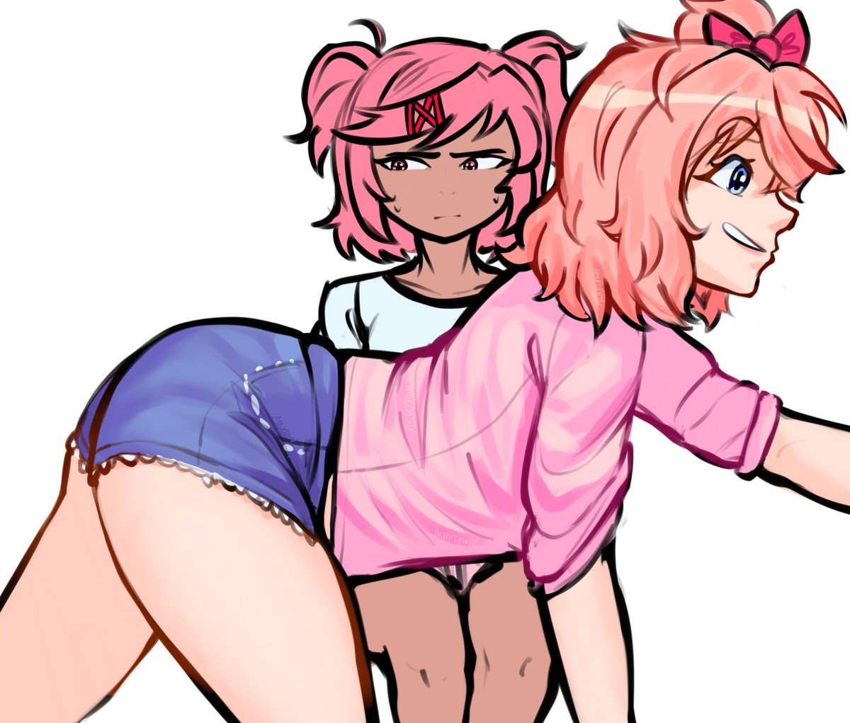AltSpicyTown's tweet photo. What bro does after swearing yall ain’t doing anything sus today #ddlc https://t.co/xELBzPyPWk