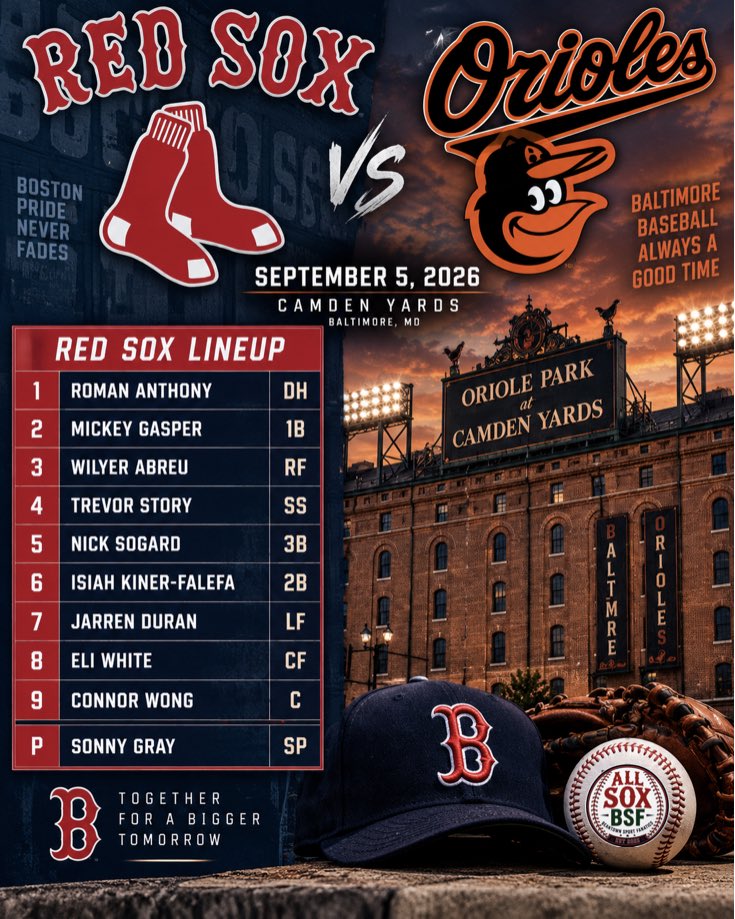 AllSoxBSF's tweet photo. The Line is set. https://t.co/irOVvsfxbi