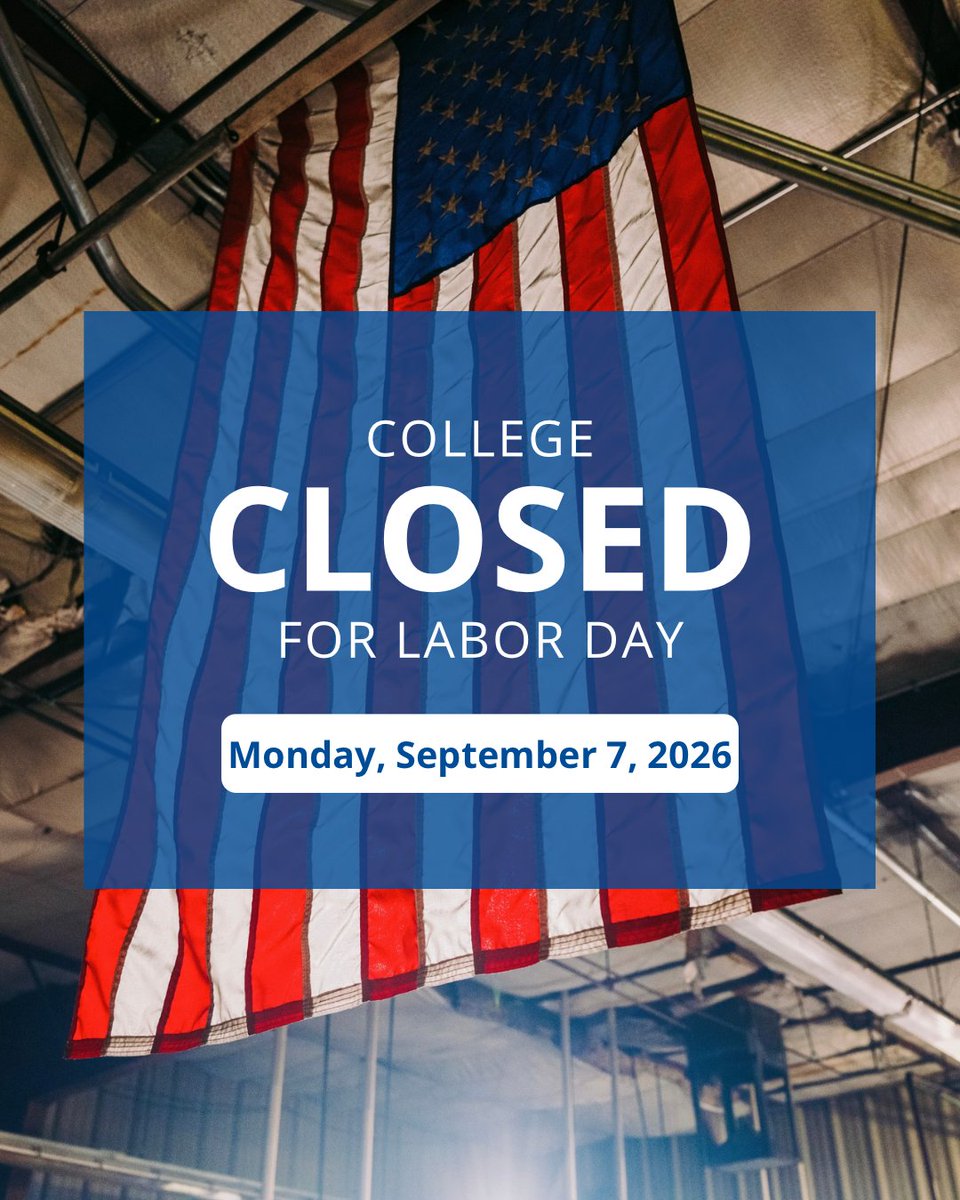 mesacc's tweet photo. The college will be closed Monday, September 7 in observance of Labor Day. See you on Tuesday, have a restful weekend Thunderbirds!

For more important dates visit: https://t.co/uoQtS81PcZ

#MesaCC #MesaAZ #College https://t.co/ZUVQr7fEzg