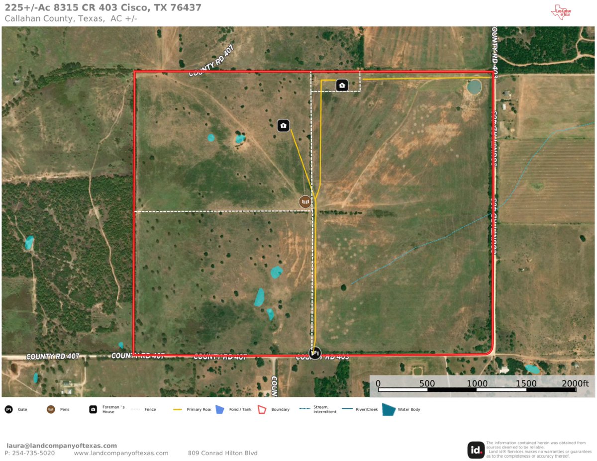 LandCompanyofTX's tweet photo. 🌳225.667 Acres &amp; 2 Homes‼️😍
📍8315 CR 403 Cisco, TX 🌳

👉https://t.co/083nw1MwzE

Presented by: Matt Gilmore, Broker

📱254-243-0557 

#texaslandforsale #landsearch #callahancounty #ciscotx #landforsale #landandhome #land #texasland #texasranchesforsale #horseproperty https://t.co/Bm7n0AdxYz