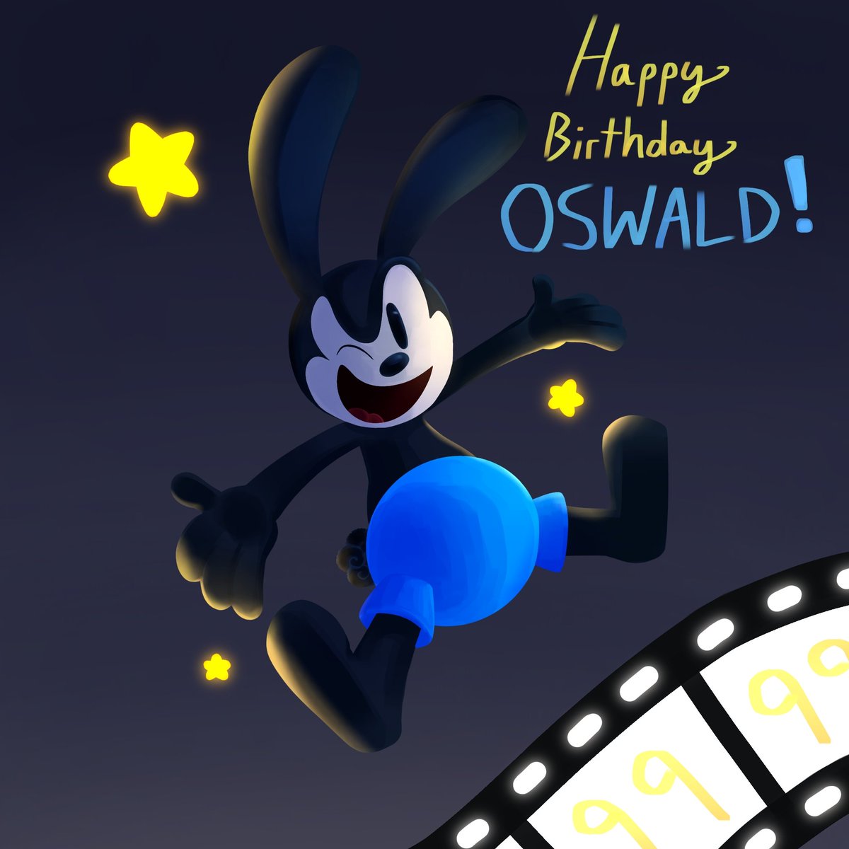 RainBow_MMango's tweet photo. Happy 99th birthday to the luckiest rabbit of all! 💙🐇

#oswaldtheluckyrabbit #oswaldtheluckyrabbitfanart #disney https://t.co/YzGKuwyGOz