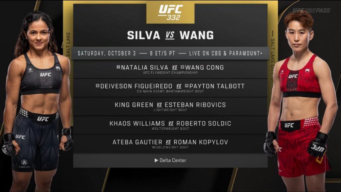 SpinninBackfist's tweet photo. #UFC332 main card https://t.co/Ghhqpczirs