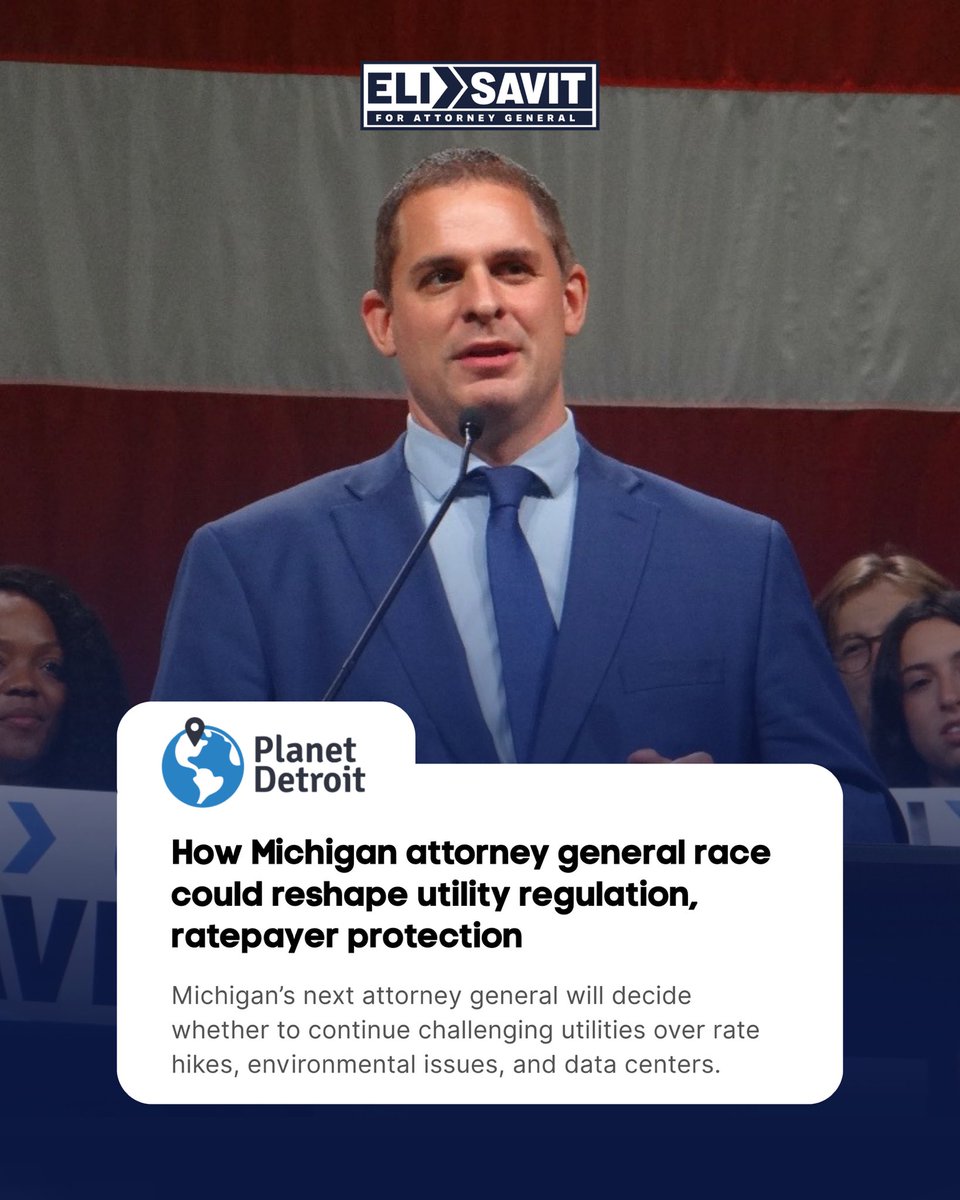 EliNSavit's tweet photo. There’s only one candidate in this race that refuses corporate and utility contributions. And only one candidate who’s pledged, unambiguously, to stand with Michigan families suffering from ever-higher electrical costs.

(It’s me).

Full story from Planet Detroit ⬇️ https://t.co/EVSvyov2A0