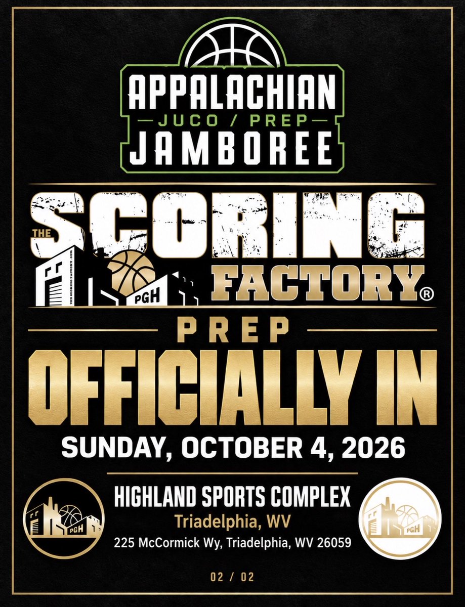 TSF_PREP's tweet photo. We know everyone’s excited to get the season underway, so here’s a sneak preview of what’s ahead.

Less than one month away: October 4 in Tridelphia, WV.

The Scoring Factory PREP takes the court for the first time in program history at the Appalachian JUCO/Prep Jamboree.

Full schedule announcement soon.

#ComeGetSome @ScoringFactory