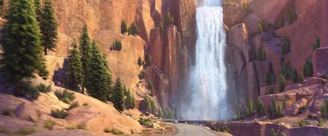 JillianChili's tweet photo. We would watch the Cars DVD on repeat, but seeing it 20 years later in theaters, it felt entirely brand new. The ambience, sounds, and sights are so electrifying. It’s Pixar’s most in-depth world-building, and its message to slow down and the drive always hits deep! https://t.co/Y4sluuPF9M