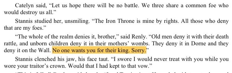 alphalicent's tweet photo. the catelyn chapter where she has a parley with stannis and renly is genuinely the funniest chapter in the entire series. just back to back bangers https://t.co/XJ7WY6HNOp