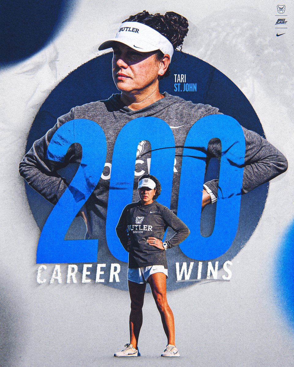 ButleruWSoccer's tweet photo. Congratulations to Co-Head Coach Tari St. John on her 200th win at Butler!

#ButlerWay https://t.co/ItKVFVVfPr
