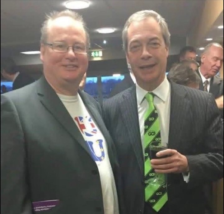 gingerrtom's tweet photo. The man who's assaulted two young females at the Reform Conference last night is Stephen Cooling, an old friend of Nigel Farage from their UKIP days.

No wonder he has remained 
totally silent on the matter! https://t.co/owMSTHTkF1